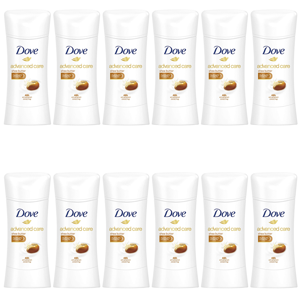 12-Pack New Dove Advanced Care Topics Seattle Mall on TV Shea Bu Antiperspirant Deodorant