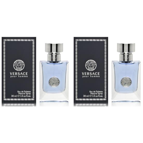 Pack of (2) New Versace Pour Homme For Men Eau De Toilette Spray